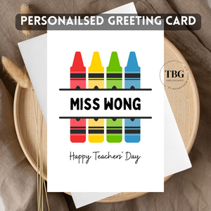 Personalised Card (Teacher's Day) design 5