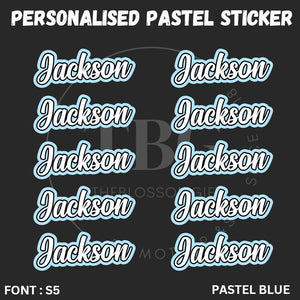 Personalised Waterproof Pastel Large Sticker