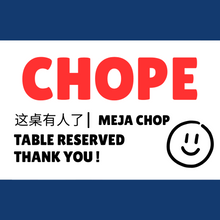 Load image into Gallery viewer, CHOPE CARD |  Hawker Seat Chope | Singapore&#39;s Chope-ing Culture |