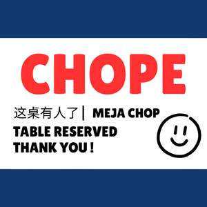 CHOPE CARD |  Hawker Seat Chope | Singapore's Chope-ing Culture |