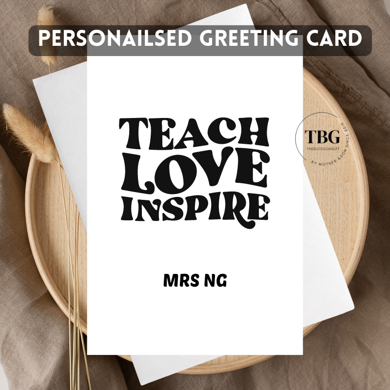 Personalised Card (Teacher's Day) design 6