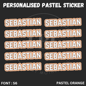 Personalised Waterproof Pastel Large Sticker
