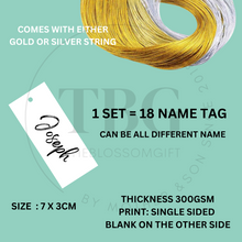 Load image into Gallery viewer, Personalised Gift Tag - Gold Foil- 1 SET