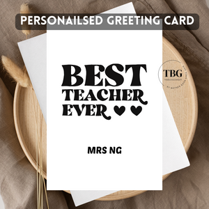Personalised Card (Teacher's Day) design 7