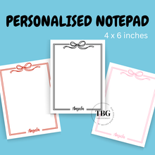 Load image into Gallery viewer, Notepad - BOW - REGULAR 4x6inches