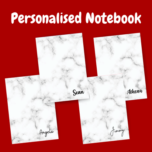 Personalised Notebook - Marble