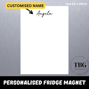Personalised/Customised Fridge Magnet NAME White Board Magnetic