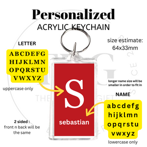 Personalised Acrylic Keychain