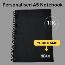 Load image into Gallery viewer, Personalised Notebook | NAME- FOILED -A5- Lined