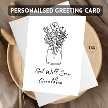 Load image into Gallery viewer, Personalised Card (Get Well Soon) design 3