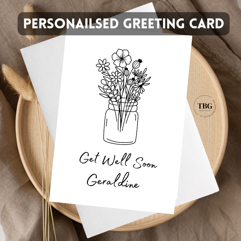 Personalised Card (Get Well Soon) design 3