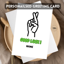 Load image into Gallery viewer, Personalised Card (Good Luck) design 2