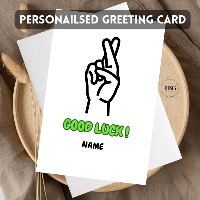 Personalised Card (Good Luck) design 2