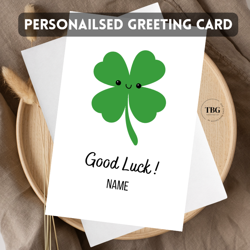 Personalised Card (Good Luck) design 3