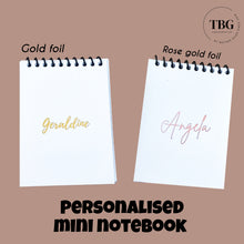 Load image into Gallery viewer, Personalised Mini Notebook - Foiled - A6
