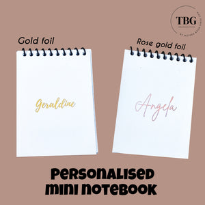 Personalised Mini Notebook - Foiled - A6