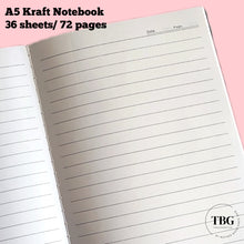 Load image into Gallery viewer, Personalised Kraft Notebook A5 (LINED)