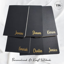 Load image into Gallery viewer, Personalised Kraft Notebook A5 (LINED)