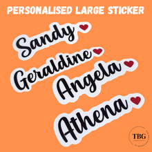 Load image into Gallery viewer, Personalised Waterproof Large Sticker (MINI HEART)