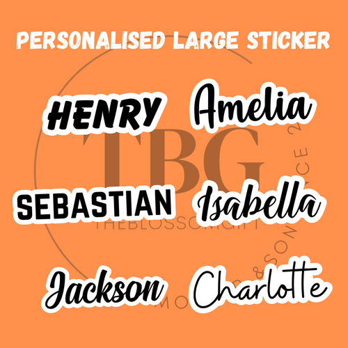 Personalised Waterproof Large Sticker