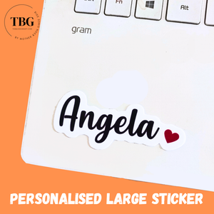 Personalised Waterproof Large Sticker (MINI HEART)