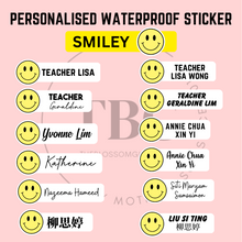 Load image into Gallery viewer, Personalised Waterproof Sticker (SMILEY) 1 set 3 size