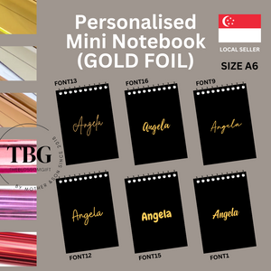 Personalised Mini Notebook - Foiled - A6