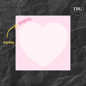 Personalised Mini Notepad - Heart