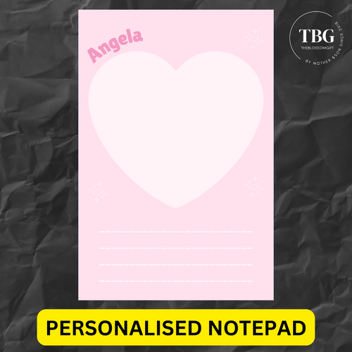 Personalised Notepad - Heart