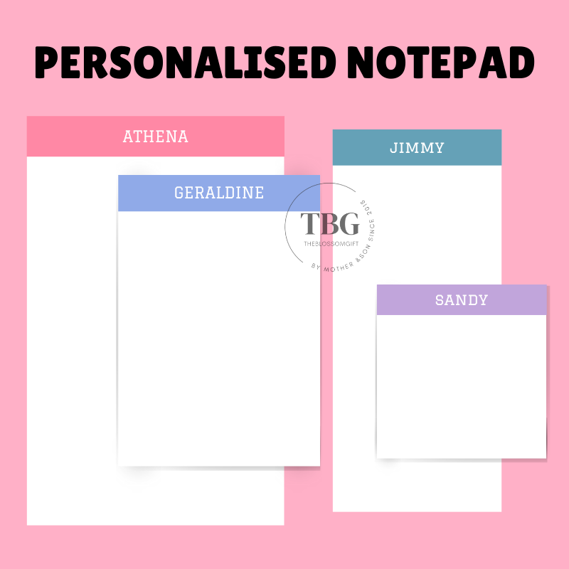 Personalised Notepad - Colour Bar