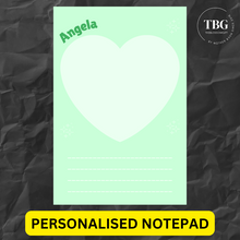 Load image into Gallery viewer, Personalised Notepad - Heart