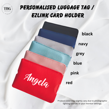 Load image into Gallery viewer, [SALES] Personalised PU Luggage Tag / ezlink card holder (6colours)