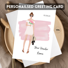 Load image into Gallery viewer, Personalised Card (for her) design 1