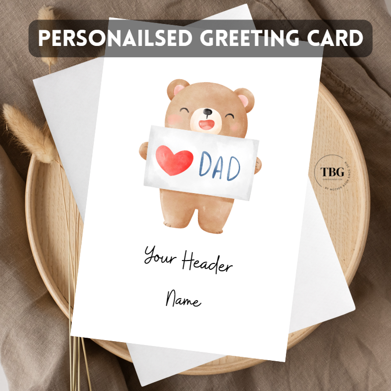 Personalised Card (for him) design 1