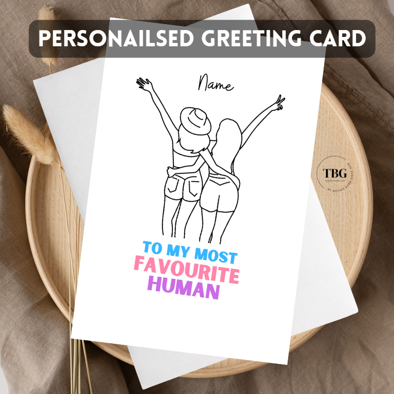 Personalised Card (friendship) design 1