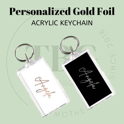 Personalised GOLD FOIL Acrylic Keychain