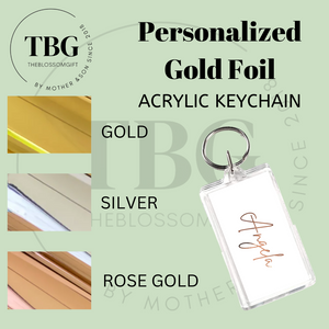 Personalised GOLD FOIL Acrylic Keychain