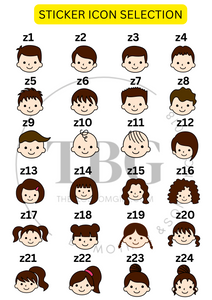 Personalised Waterproof Sticker (FACE) 1 set 3 size