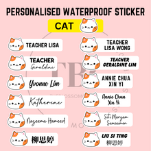 Load image into Gallery viewer, Personalised Waterproof Sticker (CAT) 1 set 3 size