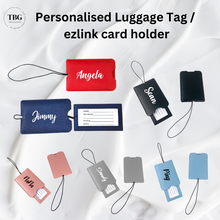 Load image into Gallery viewer, [SALES] Personalised PU Luggage Tag / ezlink card holder (6colours)