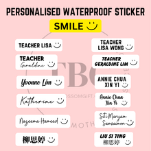 Load image into Gallery viewer, Personalised Waterproof Sticker (SMILE) 1 set 3 size