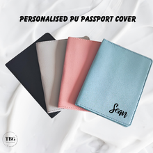 Load image into Gallery viewer, Personalised PU Passport Cover (4colours)