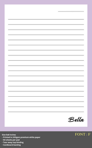 Personalised Notepad - COLOURS