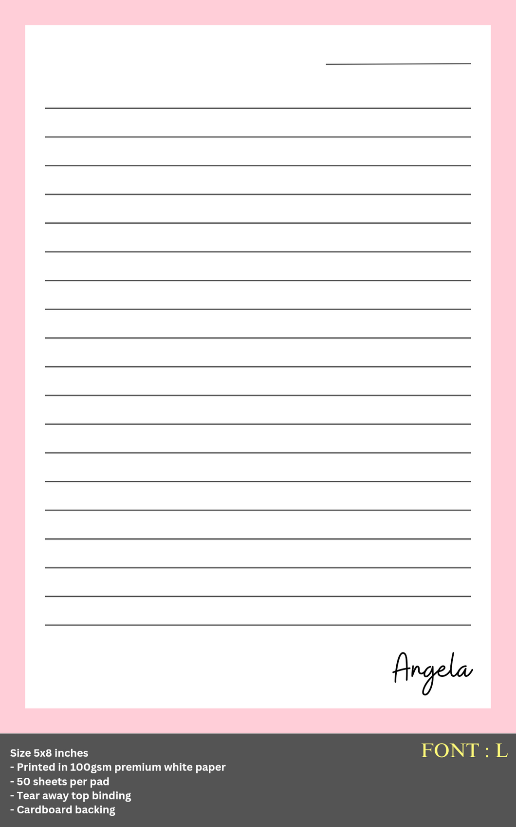 Personalised Notepad - COLOURS