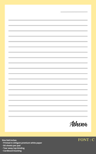 Personalised Notepad - COLOURS