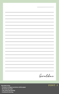 Personalised Notepad - COLOURS