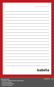 Personalised Notepad - COLOURS