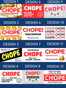 CHOPE CARD |  Hawker Seat Chope | Singapore's Chope-ing Culture |