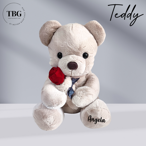 Personalised Teddy (35cm) + Greeting Card