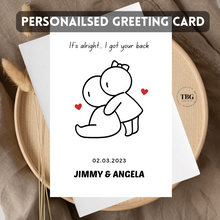 Load image into Gallery viewer, Personalised Card (couple/wedding) design 20
